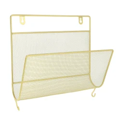 QUVIO Tijdschriften Organizer Wandmontage Goud