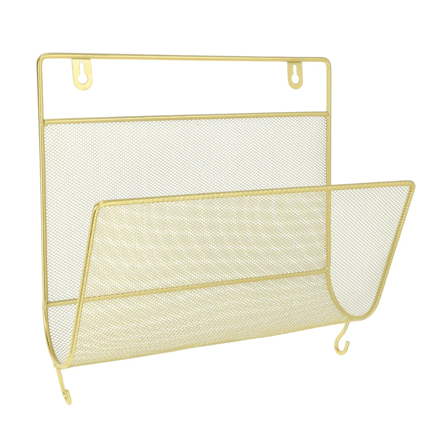 QUVIO Tijdschriften Organizer Wandmontage Goud