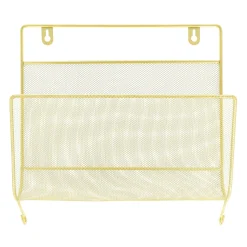 QUVIO Tijdschriften Organizer Wandmontage Goud