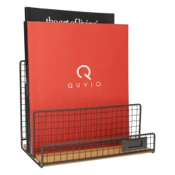 QUVIO Tijdschriftenrek Staand - Metaal En Hout