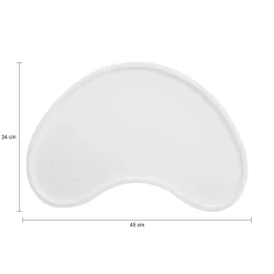 Quvio Tray - Organisch - Hout - 45x24 Cm - Wit