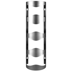 QUVIO Wand Wijnrek Voor 4 Flessen, Aluminium - Zilver