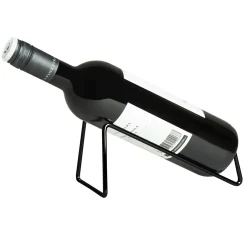 QUVIO Wijnfles Houder Metaal Voor 1 Fles - Zwart