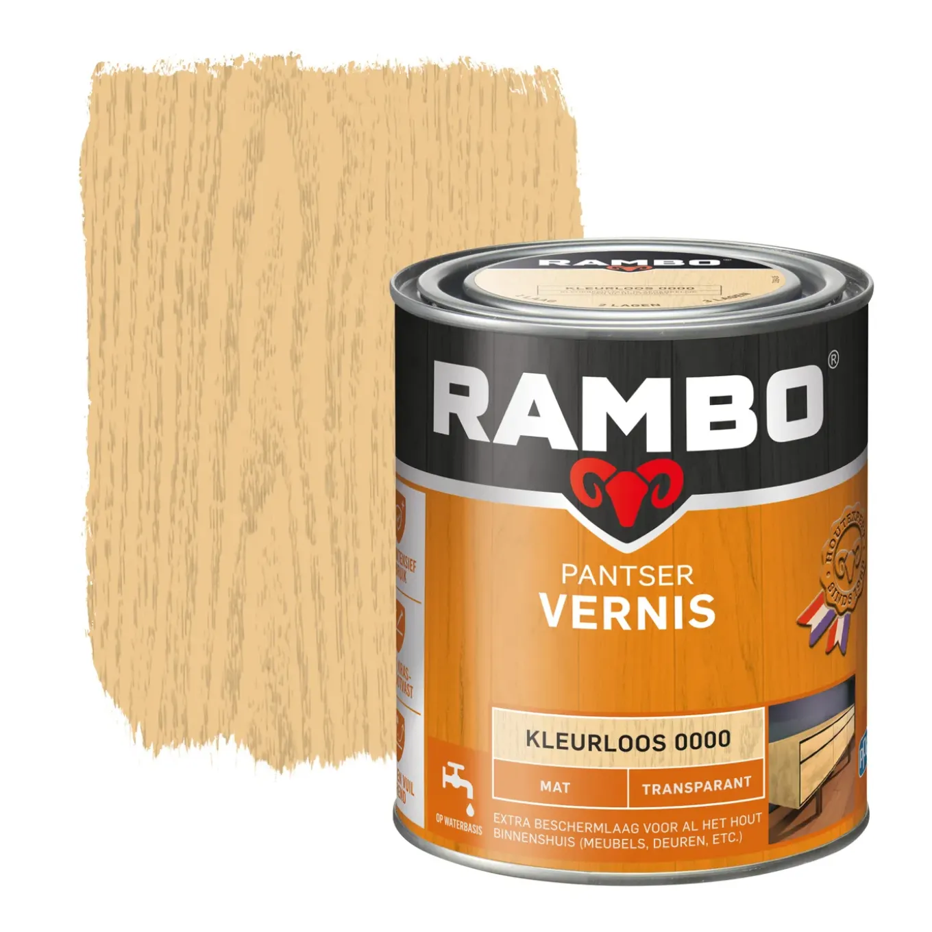 Rambo pantservernis mat kleurloos 0,75L