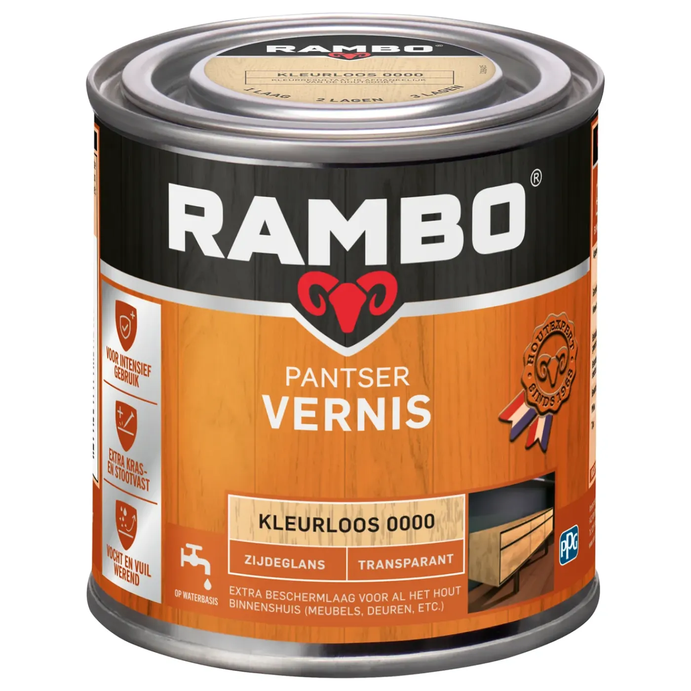Rambo pantservernis zijdeglans 0000 kleurloos 0,25L