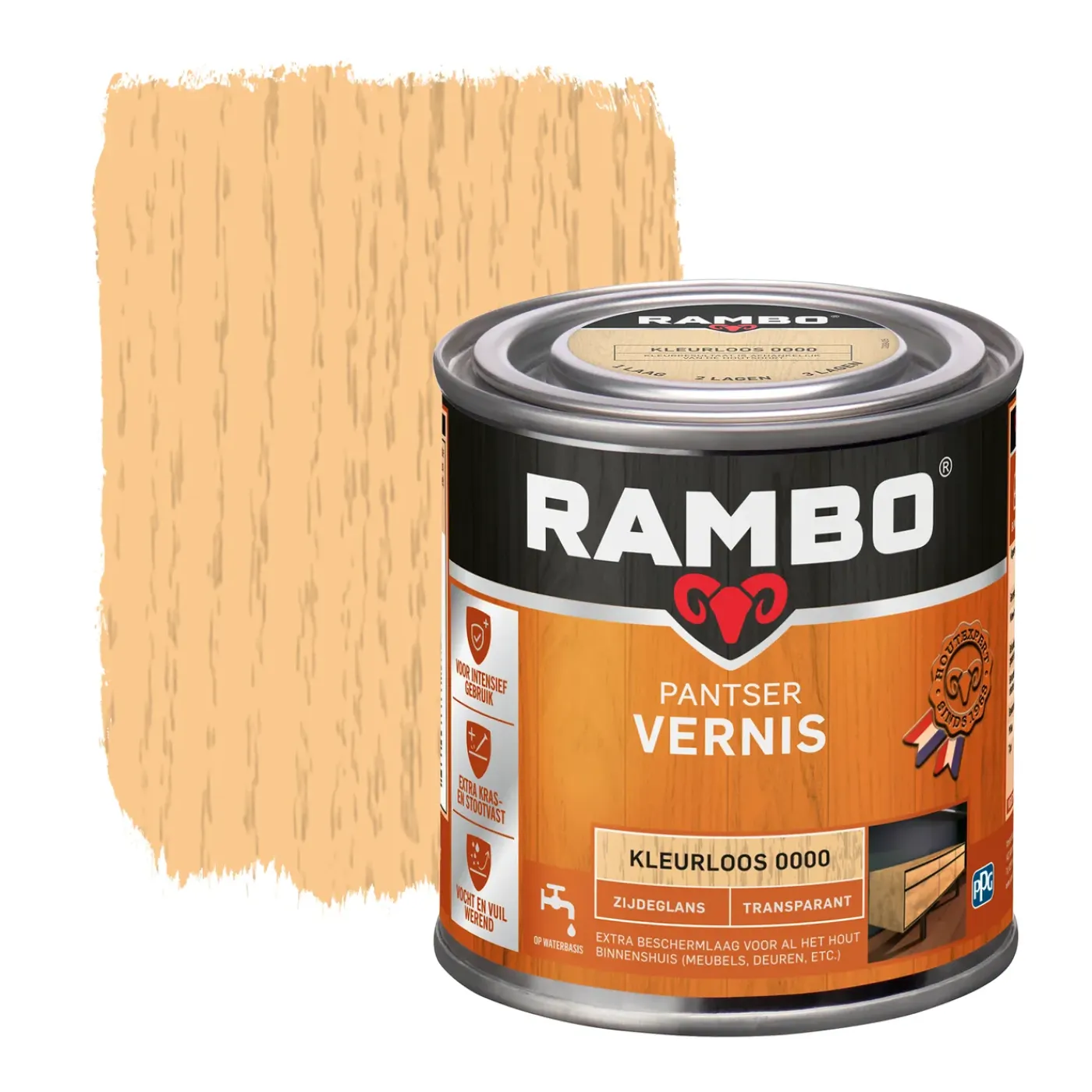 Rambo pantservernis zijdeglans 0000 kleurloos 0,25L