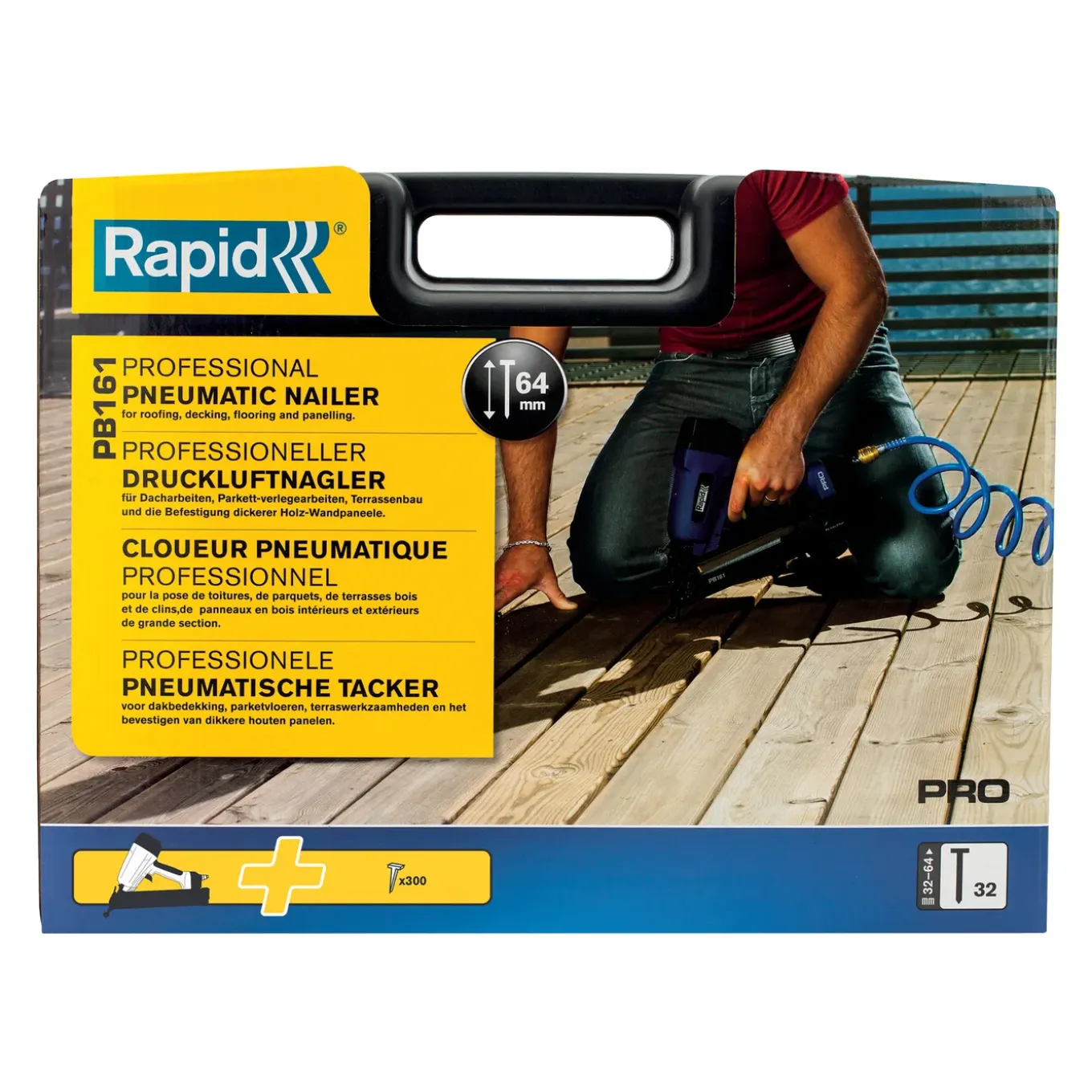 Rapid pneumatische bradtacker PB161 – Houtbewerking