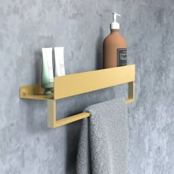 Rea Badkamerplank Sf01-600-bg Geborsteld Goud 60x9x11cm