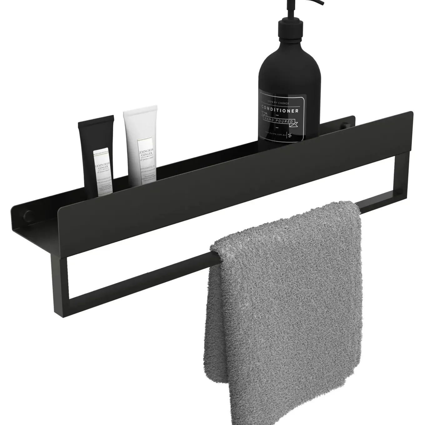 Rea Badkamerplank Sf01-600-b Zwart 60x9x11cm