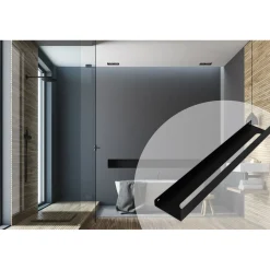 Rea Badkamerplank Sf02-600-b Zwart 60x10x5cm
