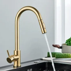 Rea Beluchter Voor Keukenkranen Fresh - Geborsteld Goud - Kunststof - 8,6x3x8,6cm