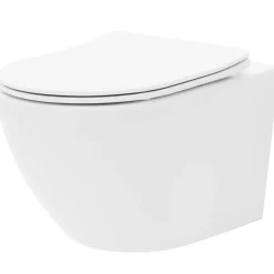 Rea Hangende Toilet Carlo Mini Flat Wit + Bidet Carlo Mini 49,5x37x32cm