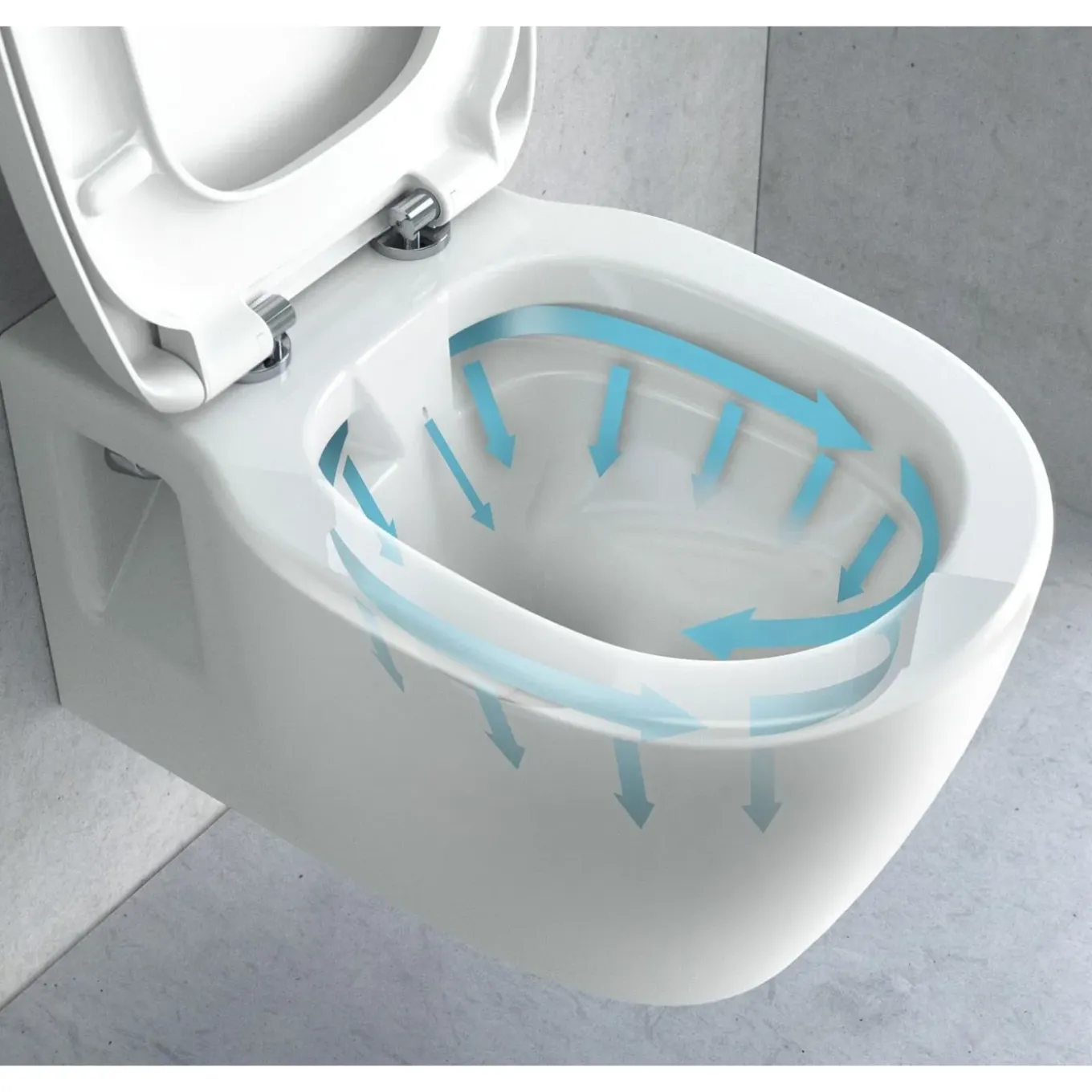 Rea Hangende Toilet Carter Wit + Bidet Carter Mini 49,5x36,5x32,5cm