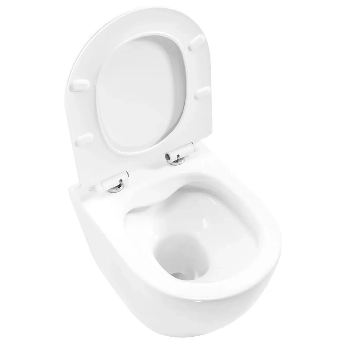 Rea Hangende Toilet Carter Wit + Bidet Carter Mini 49,5x36,5x32,5cm