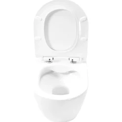 Rea Hangende Toilet Carter Wit + Bidet Carter Mini 49,5x36,5x32,5cm