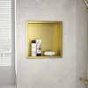 Rea Nische Badkamerplank 7 30x30x10 Geborsteld Goud 10x30x30cm