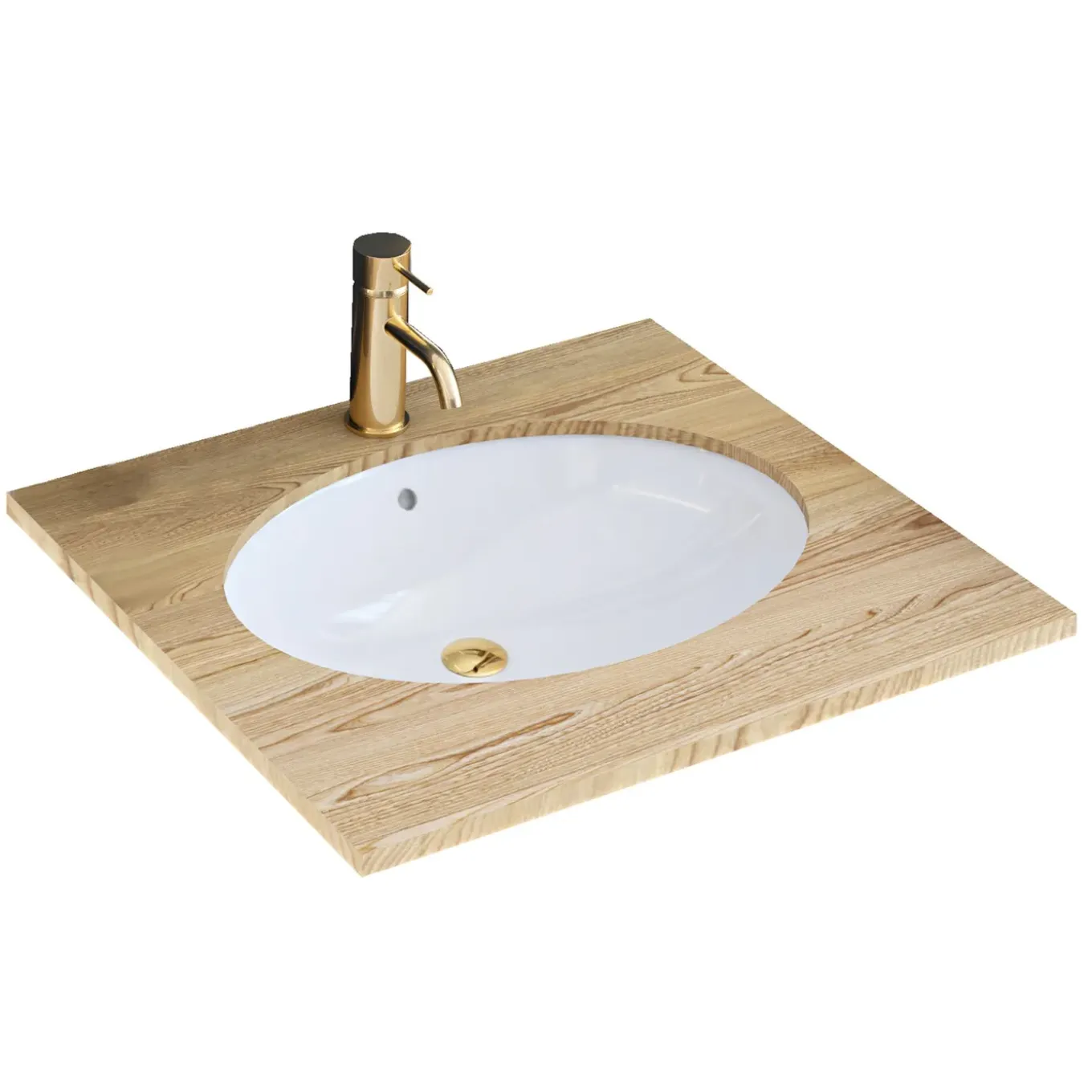 Rea Onderbouw Wastafel Nel Oval Wit 47,5x39x20cm