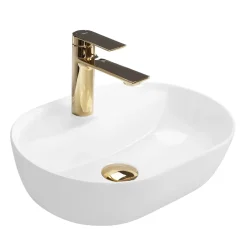 Rea Opzetwastafel Aura 42 Oval Wit 42x30x12cm
