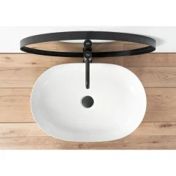 Rea Opzetwastafel Cleo 61 Oval Wit 60,5x41x14cm