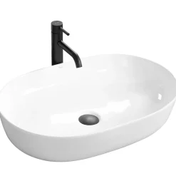 Rea Opzetwastafel Cleo 61 Oval Wit 60,5x41x14cm