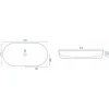 Rea Opzetwastafel Cleo 81 Oval Wit 81x41x13,5cm
