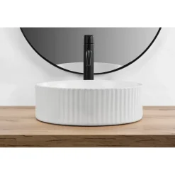 Rea Opzetwastafel Delia Round Wit 36x36x11cm