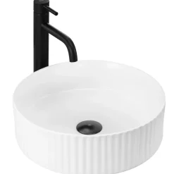 Rea Opzetwastafel Delia Round Wit 36x36x11cm