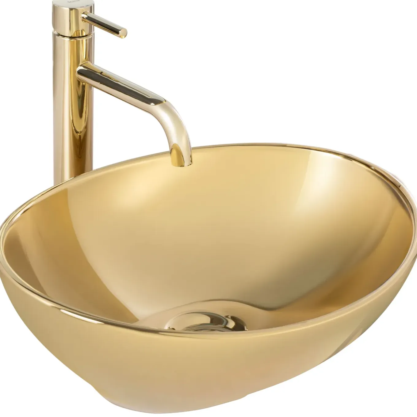 Rea Opzetwastafel Sofia Oval Goud 41x34,5x15cm