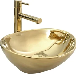 Rea Opzetwastafel Sofia Oval Goud 41x34,5x15cm