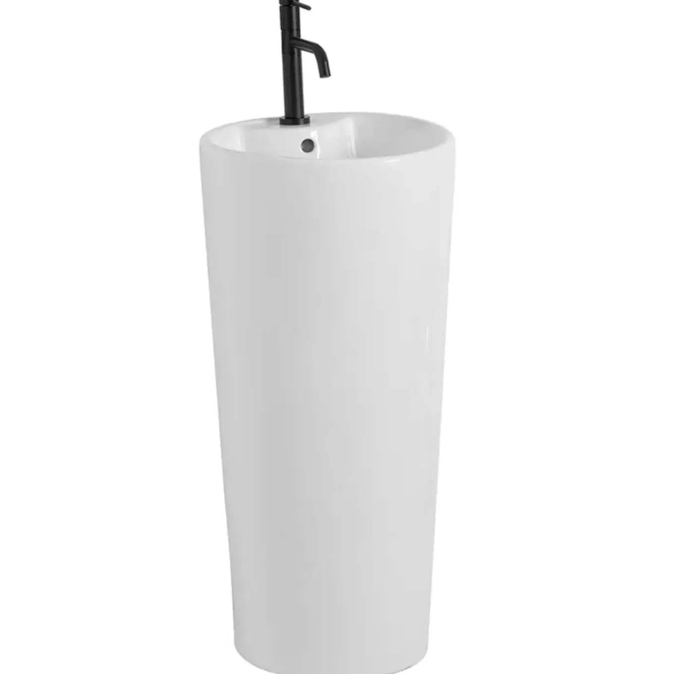 Rea Vrijstaande Wastafe Blanka Round Wit 40x40x85cm