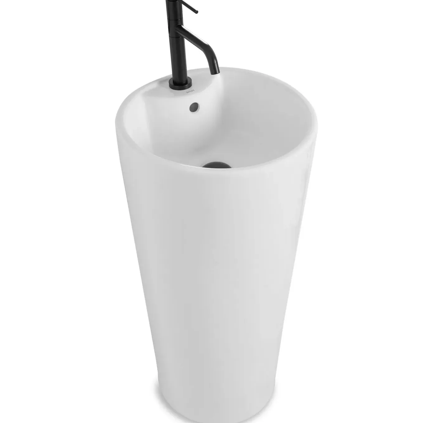 Rea Vrijstaande Wastafe Blanka Round Wit 40x40x85cm