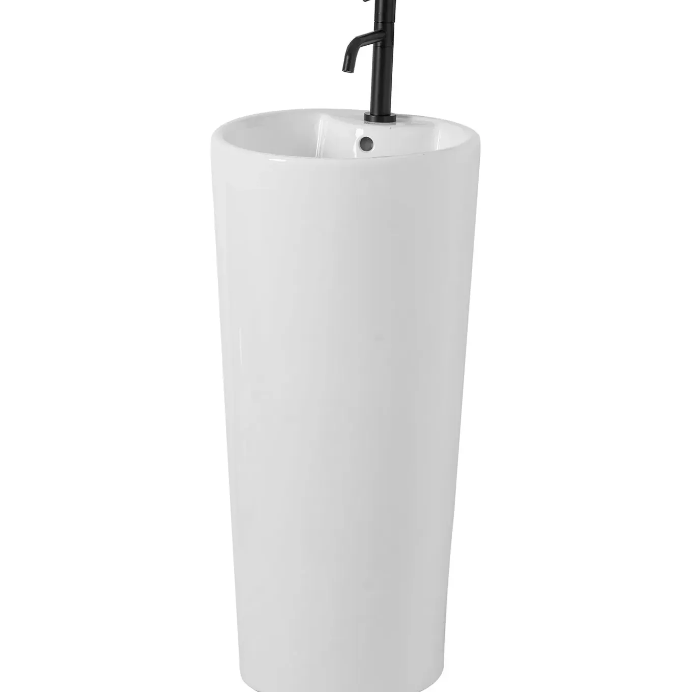 Rea Vrijstaande Wastafe Blanka Round Wit 40x40x85cm