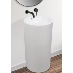 Rea Vrijstaande Wastafe Estera Round Wit 46x46x85cm