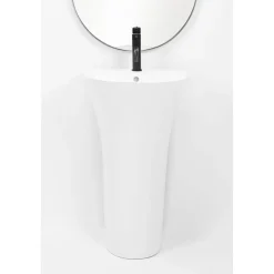 Rea Vrijstaande Wastafe Rita Round Wit 48x42x83,5cm