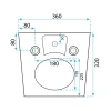 Rea Wandgemonteerd Bidet Carlo Mini Goud 49,5x37x32,5cm