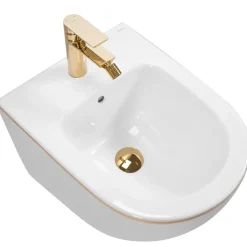 Rea Wandgemonteerd Bidet Carlo Mini Goud 49,5x37x32,5cm