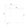 Rea Waskraamkraan Drop Low Geborsteld Koper 12x10,8x14,5cm