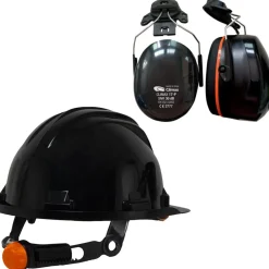 Rg5 Veiligheidshelm | Zwart | Incl. Oorkappen