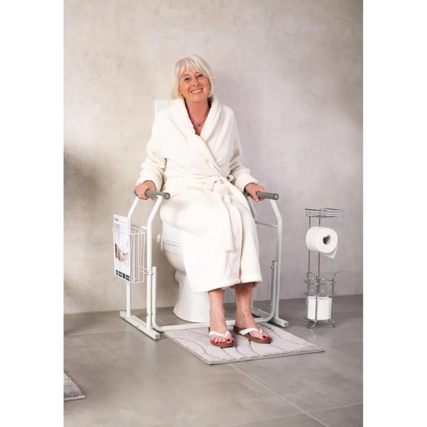 Ridder mobiele wc-opstahulp Sam inclusief mand wit