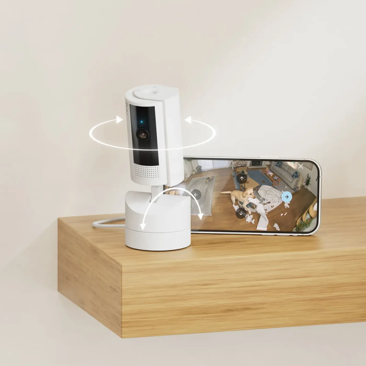 Ring binnencamera Pan-Tilt Indoor Cam wit