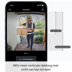 Ring video deurbel op batterij Satin Nickel