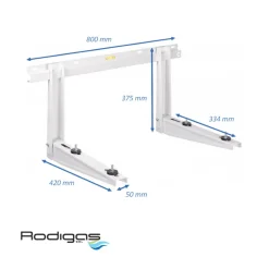 Rodigas MS230 Muurbeugel Airco Met Ingebouwde Waterpas 420 mm