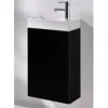 Royo Fonteinmeubelset Young - Inclusief Keramische Wastafel - Softclose - Hoogglans Zwart - 68x22,5x40cm