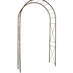 ROZENBOOG Losange ronde buis 20mm roestkleur 130x40x250cm