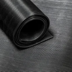 IVOL Rubber Loper / Rubbermat Op Rol Ribbel 3mm - Breedte 100 Cm