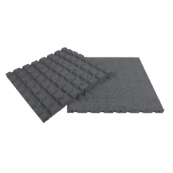 Overig Rubbertegel 50x50x2,5 cm Grijs - Valbescherming