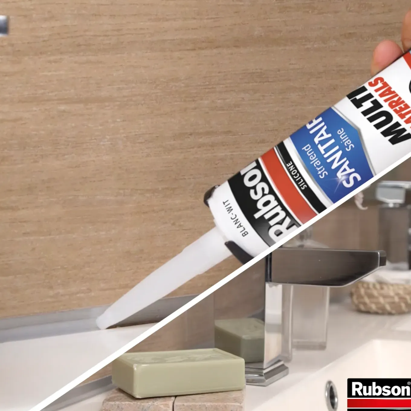 Rubson sanitaire voegkit Multi Material grijs 280ml