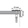 Overig RVS Trapprofiel - 24x20x950mm - Incl bevestigingsmateriaal