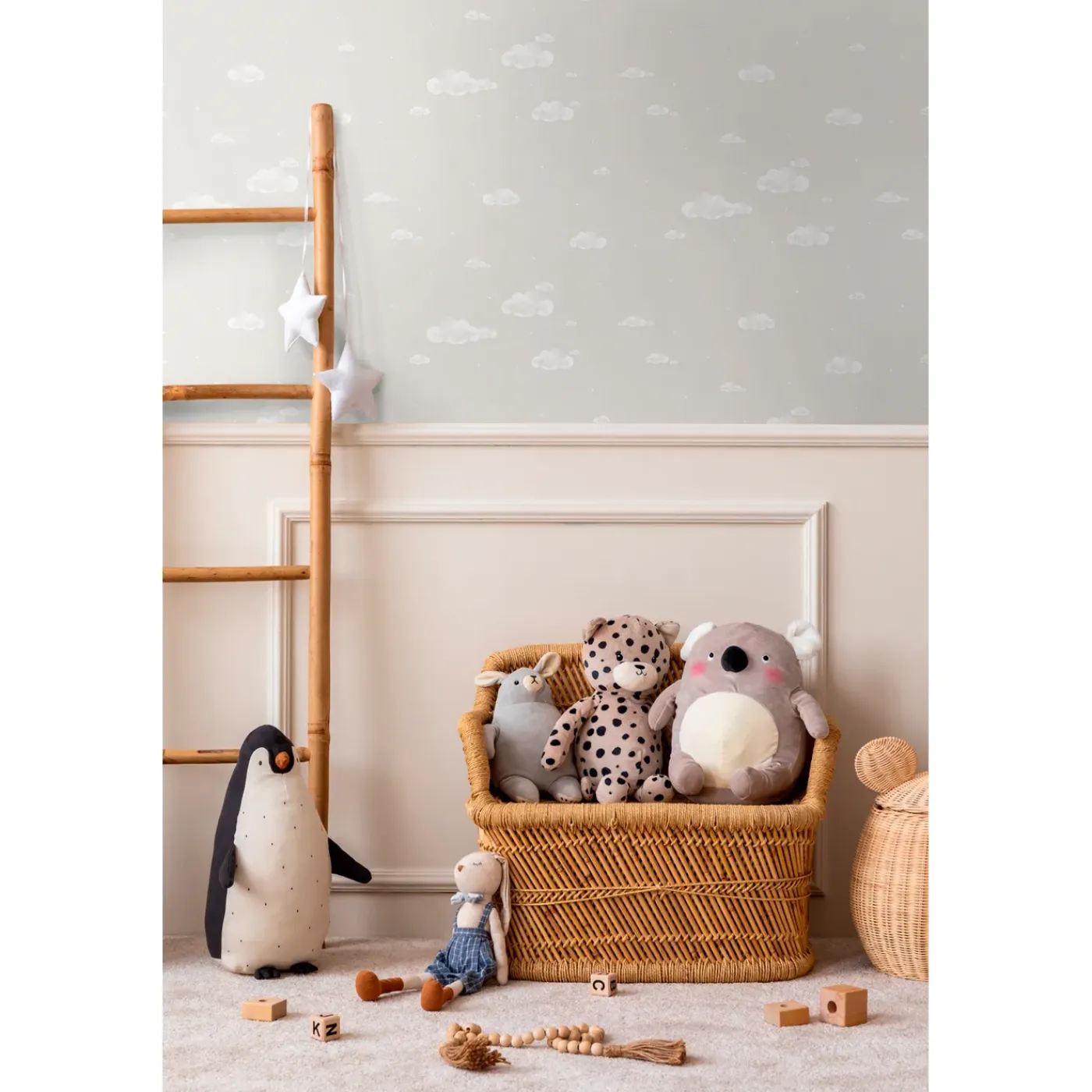 Sanders & Sanders Behang Wolkjes Beige En Wit - 53 Cm X 10 M - 640461