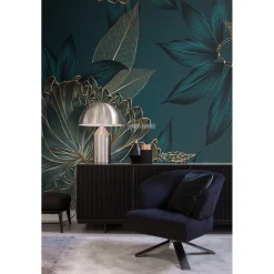 Sanders & Sanders Fotobehang Bloemen Diepblauw - 350 X 279 Cm - 600997